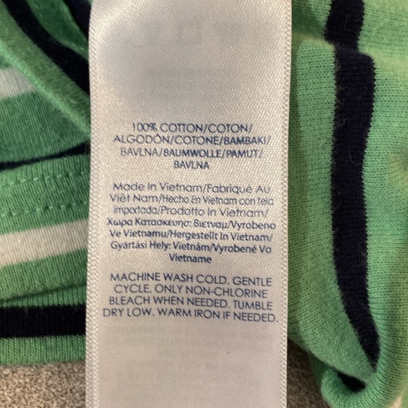 Chaps - women’s striped boat neck t-shirt. Size M - Picture 4 of 10